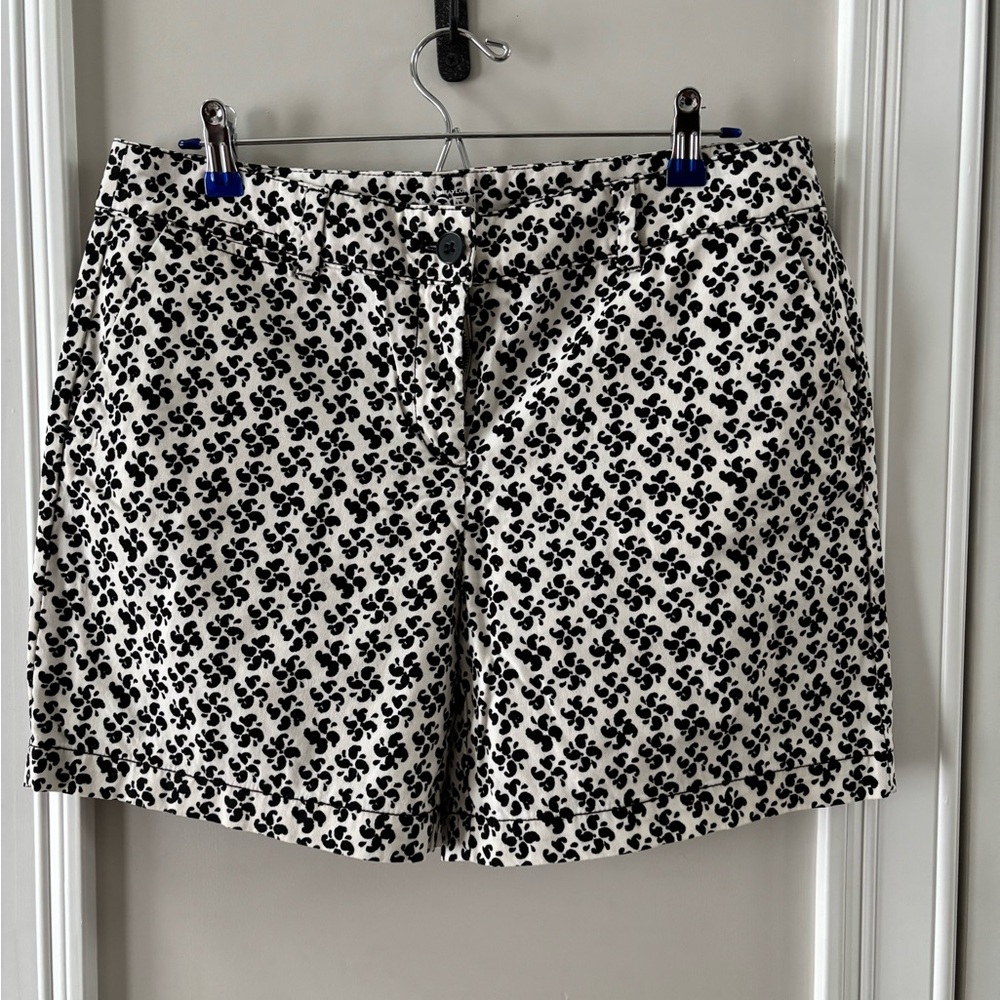 Ann Taylor Loft Black and White Floral Women's Shorts